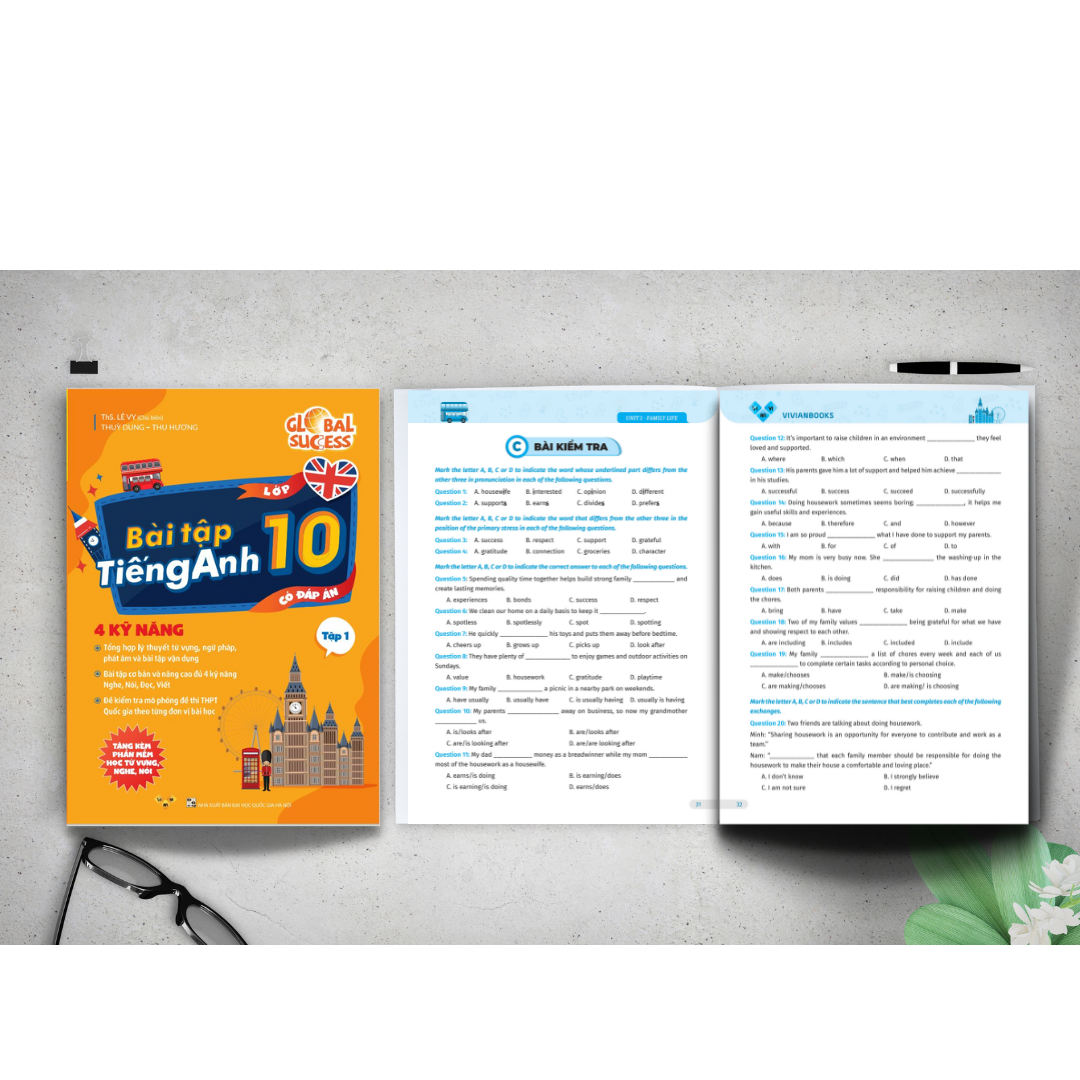 Sách bài tập tiếng Anh lớp 10 Global Success 4 kỹ năng Tập 1 có đáp án ảnh 2