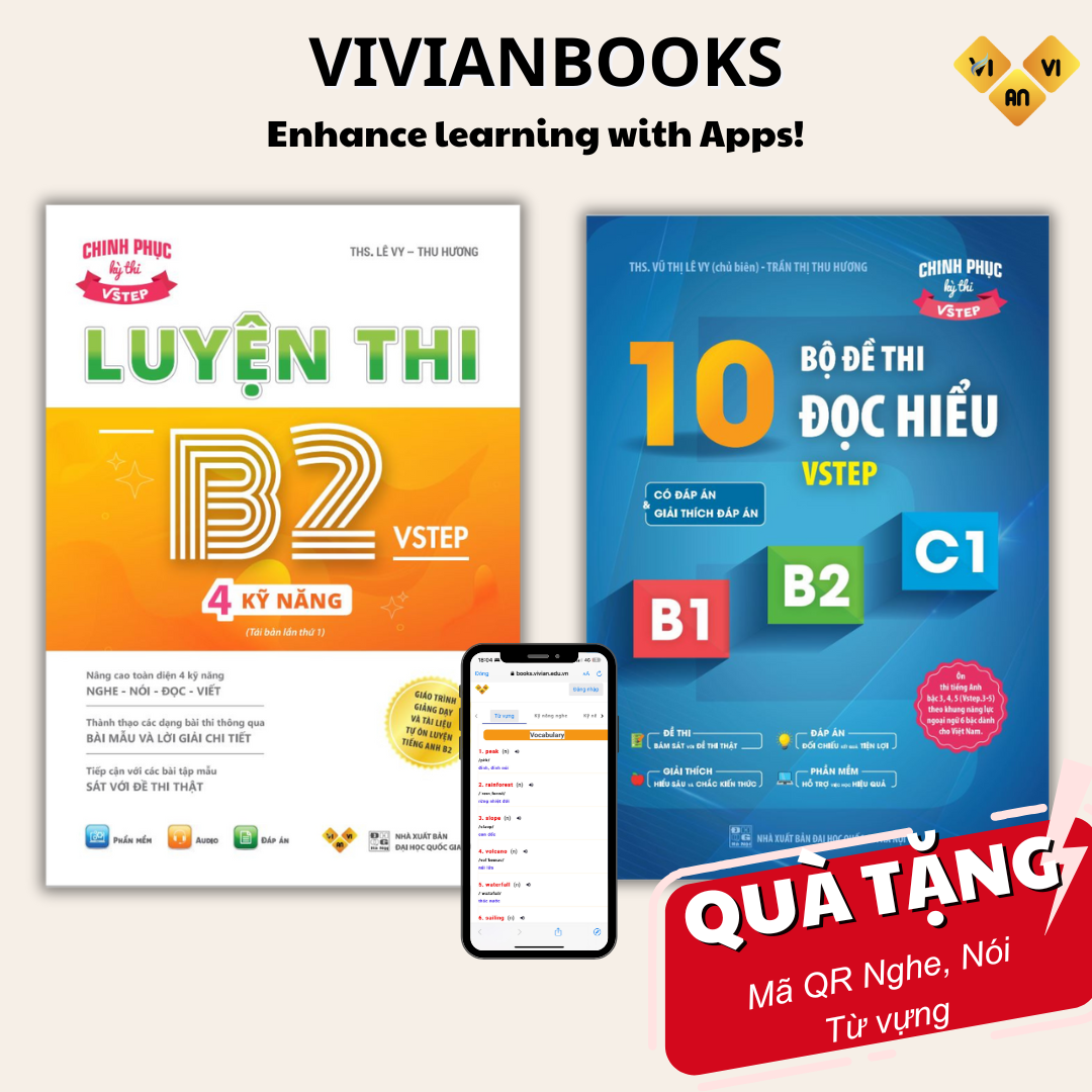 Combo luyện thi vstep B2 , đọc hiểu